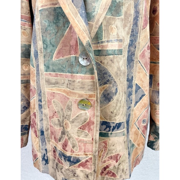 MALCOLM EMILIO • Stay Relevant Tan/Multi Ankh Reworked Vintage Blazer - Picture 11 of 16